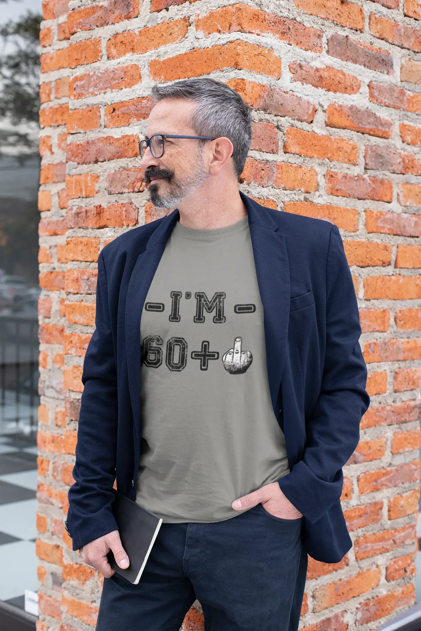 I'm 60 Plus Men's T-shirt Grey Birthday Gift 00445