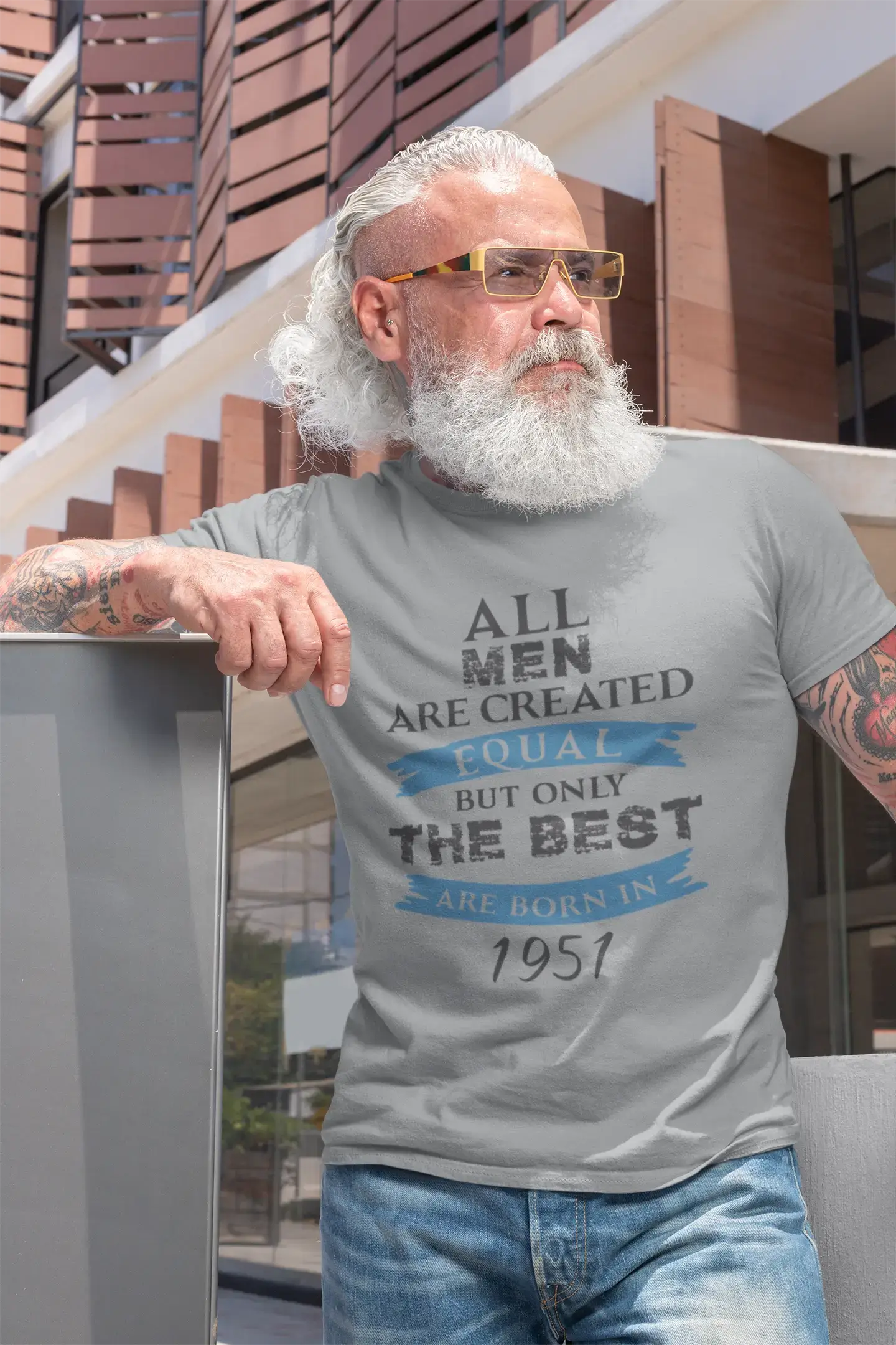 1951, Only the Best are Born in 1951 Men's T-shirt Grey Birthday Gift 00512