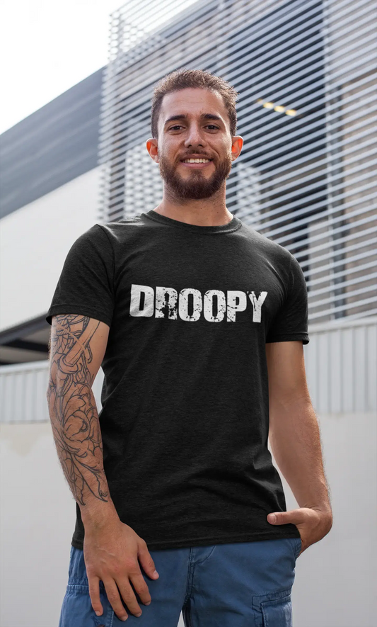 droopy Men's Vintage T shirt Black Birthday Gift 00554