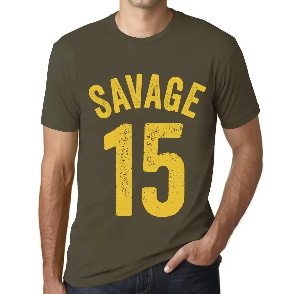 Men's Graphic T-Shirt Savage 15 15th Birthday Anniversary 15 Year Old Gift 2009 Vintage Eco-Friendly Short Sleeve Novelty Tee