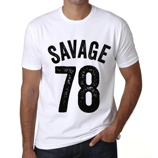 Men's Graphic T-Shirt Savage 78 78th Birthday Anniversary 78 Year Old Gift 1946 Vintage Eco-Friendly Short Sleeve Novelty Tee