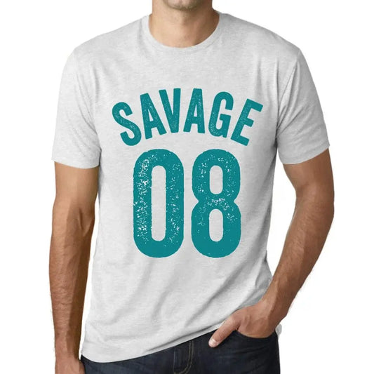 Men's Graphic T-Shirt Savage 08 8th Birthday Anniversary 8 Year Old Gift 2016 Vintage Eco-Friendly Short Sleeve Novelty Tee