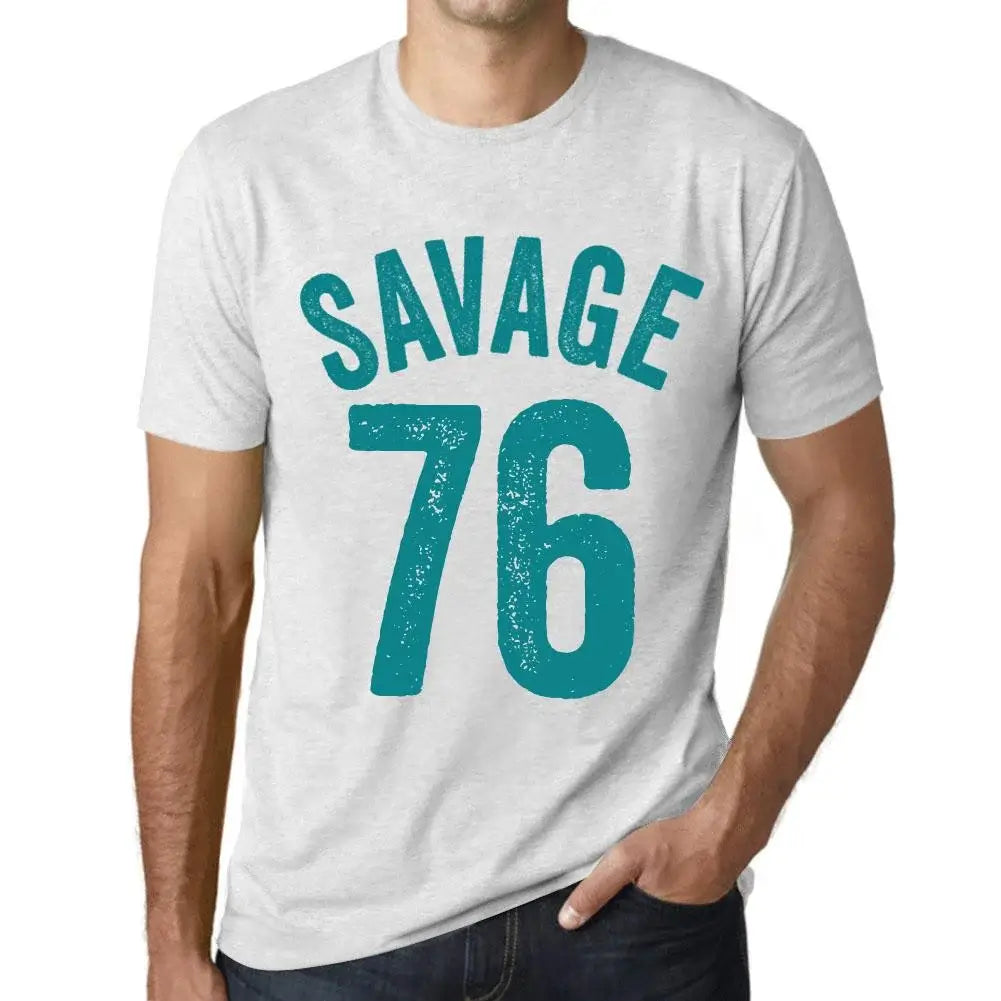 Men's Graphic T-Shirt Savage 76 76th Birthday Anniversary 76 Year Old Gift 1948 Vintage Eco-Friendly Short Sleeve Novelty Tee