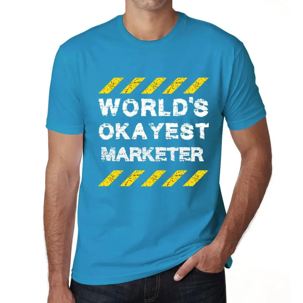 Men's Graphic T-Shirt Worlds Okayest Marketer Eco-Friendly Limited Edition Short Sleeve Tee-Shirt Vintage Birthday Gift Novelty