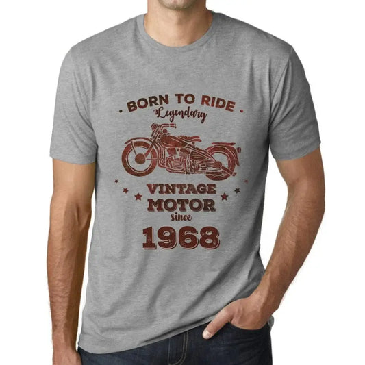 Men's Graphic T-Shirt Born to Ride Legendary Motor Since 1968 56th Birthday Anniversary 56 Year Old Gift 1968 Vintage Eco-Friendly Short Sleeve Novelty Tee