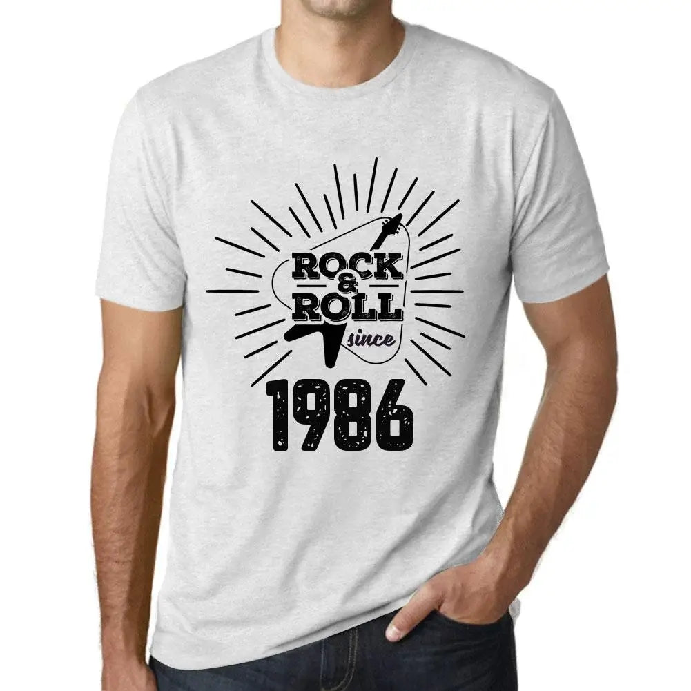 Men's Graphic T-Shirt Guitar and Rock & Roll Since 1986 38th Birthday Anniversary 38 Year Old Gift 1986 Vintage Eco-Friendly Short Sleeve Novelty Tee