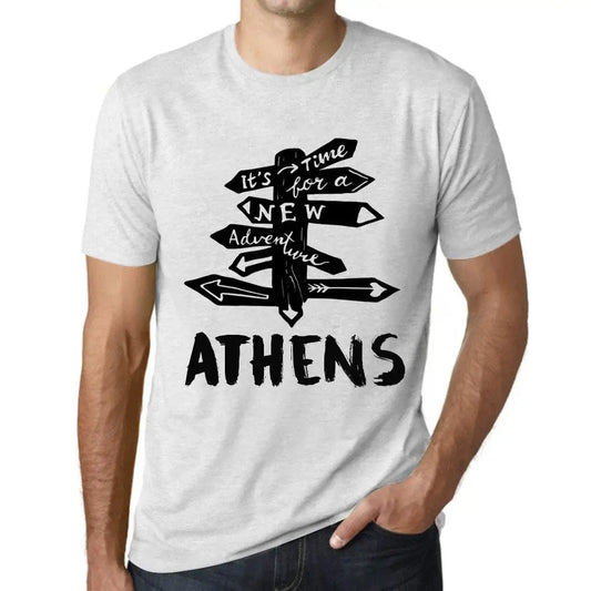 Men's Graphic T-Shirt It’s Time For A New Adventure In Athens Eco-Friendly Limited Edition Short Sleeve Tee-Shirt Vintage Birthday Gift Novelty
