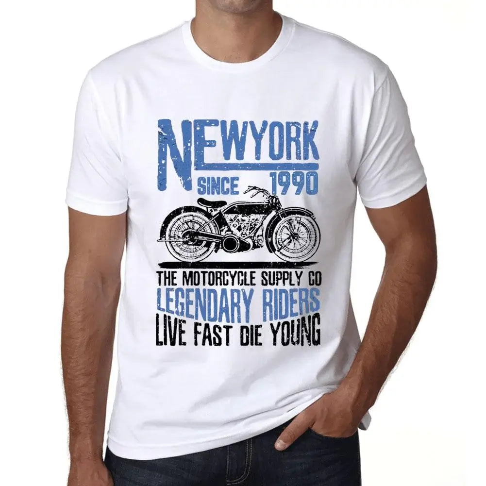 Men's Graphic T-Shirt Motorcycle Legendary Riders Since 1990 34th Birthday Anniversary 34 Year Old Gift 1990 Vintage Eco-Friendly Short Sleeve Novelty Tee