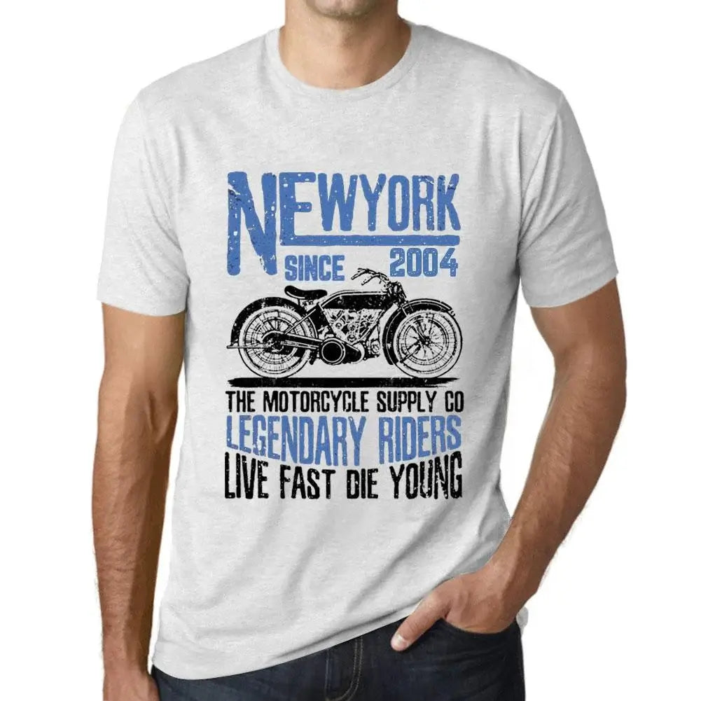 Men's Graphic T-Shirt Motorcycle Legendary Riders Since 2004 20th Birthday Anniversary 20 Year Old Gift 2004 Vintage Eco-Friendly Short Sleeve Novelty Tee