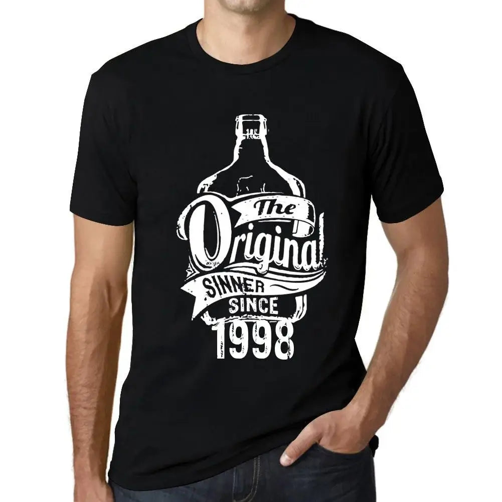 Men's Graphic T-Shirt The Original Sinner Since 1998 26th Birthday Anniversary 26 Year Old Gift 1998 Vintage Eco-Friendly Short Sleeve Novelty Tee