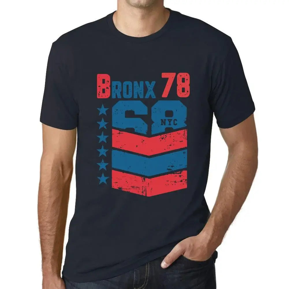 Men's Graphic T-Shirt Bronx 78 78th Birthday Anniversary 78 Year Old Gift 1946 Vintage Eco-Friendly Short Sleeve Novelty Tee