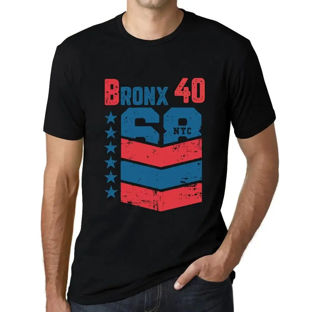 Men's Graphic T-Shirt Bronx 40 40th Birthday Anniversary 40 Year Old Gift 1984 Vintage Eco-Friendly Short Sleeve Novelty Tee