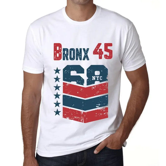 Men's Graphic T-Shirt Bronx 45 45th Birthday Anniversary 45 Year Old Gift 1979 Vintage Eco-Friendly Short Sleeve Novelty Tee