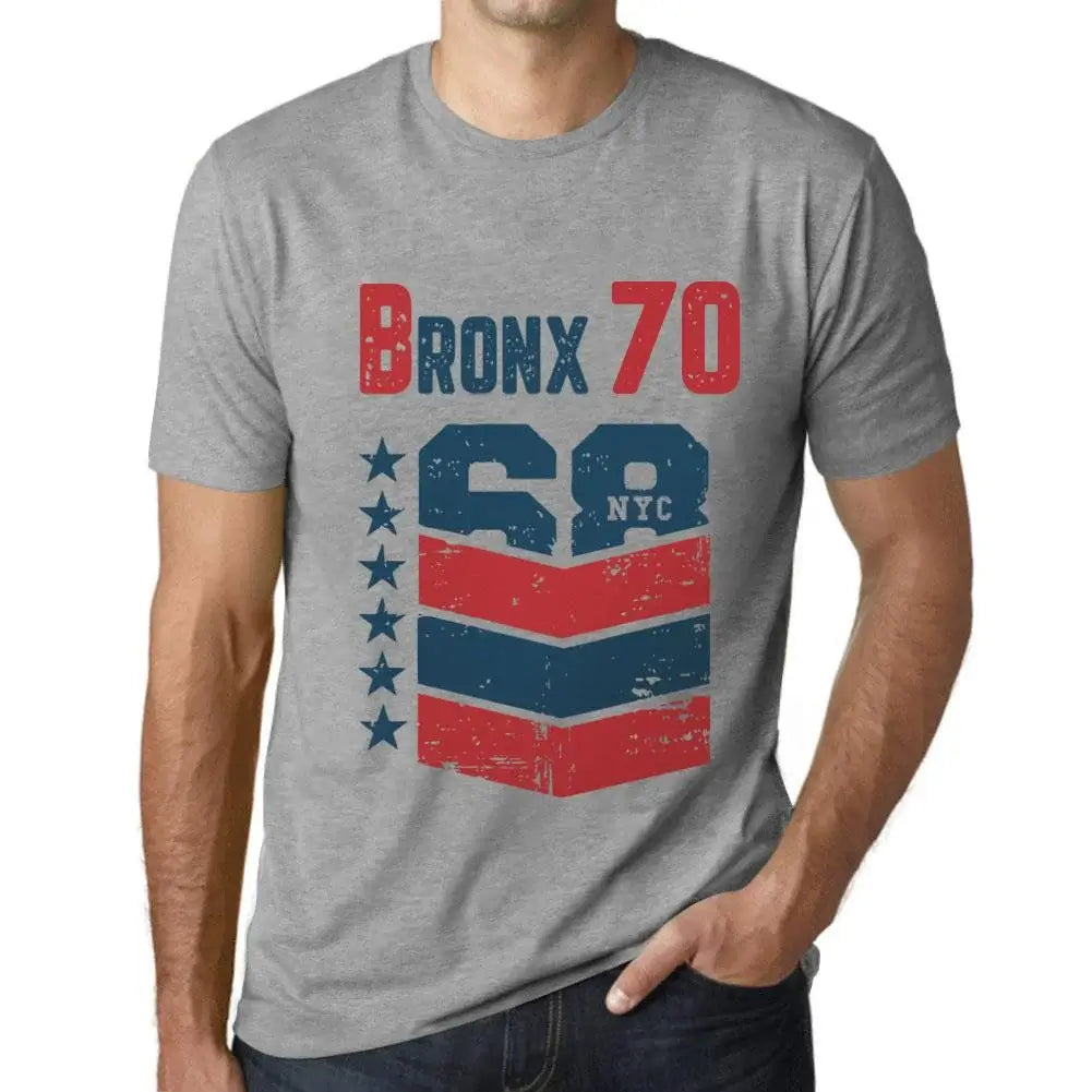 Men's Graphic T-Shirt Bronx 70 70th Birthday Anniversary 70 Year Old Gift 1954 Vintage Eco-Friendly Short Sleeve Novelty Tee