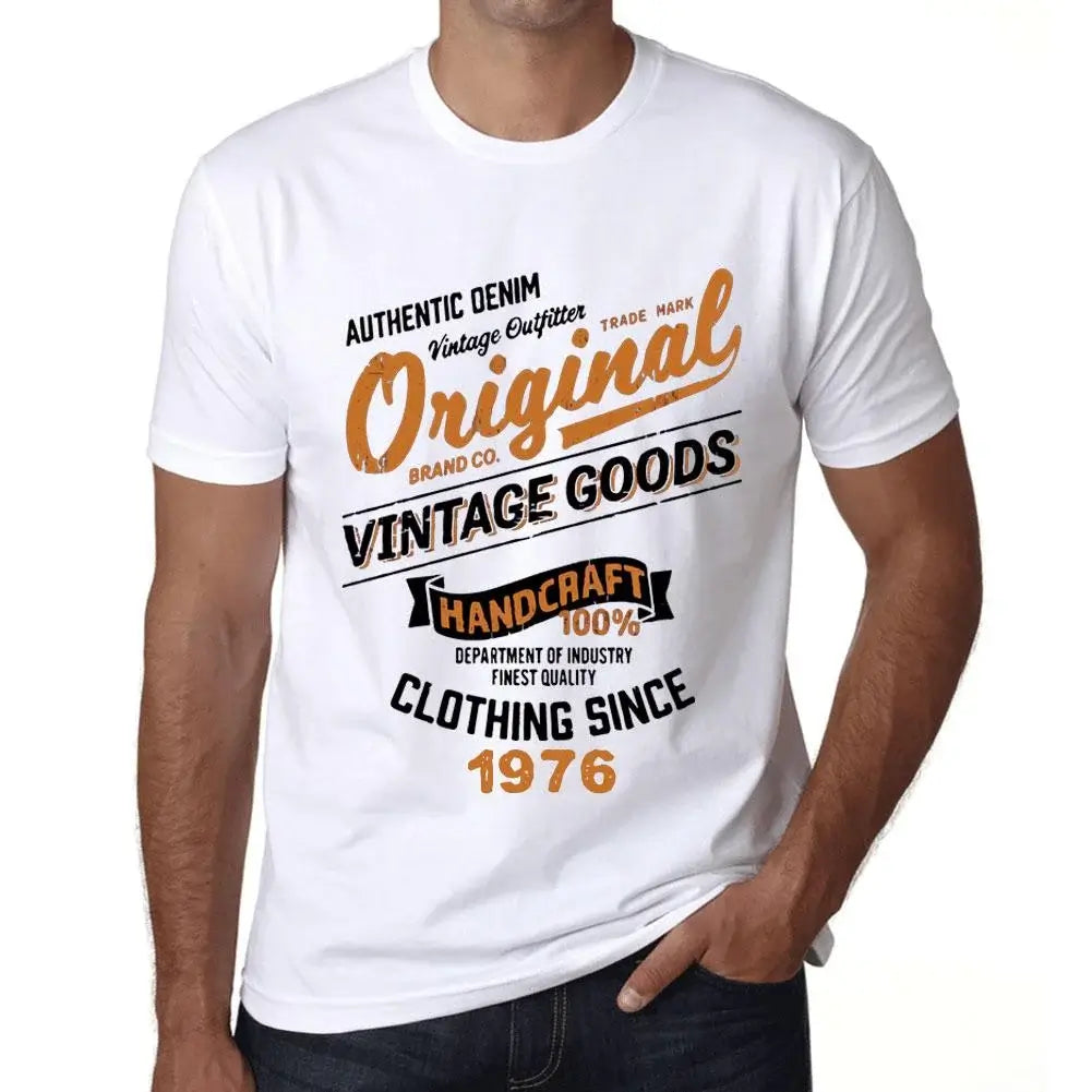 Men's Graphic T-Shirt Original Vintage Clothing Since 1976 48th Birthday Anniversary 48 Year Old Gift 1976 Vintage Eco-Friendly Short Sleeve Novelty Tee