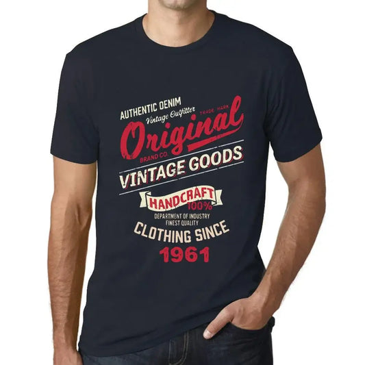 Men's Graphic T-Shirt Original Vintage Clothing Since 1961 63rd Birthday Anniversary 63 Year Old Gift 1961 Vintage Eco-Friendly Short Sleeve Novelty Tee
