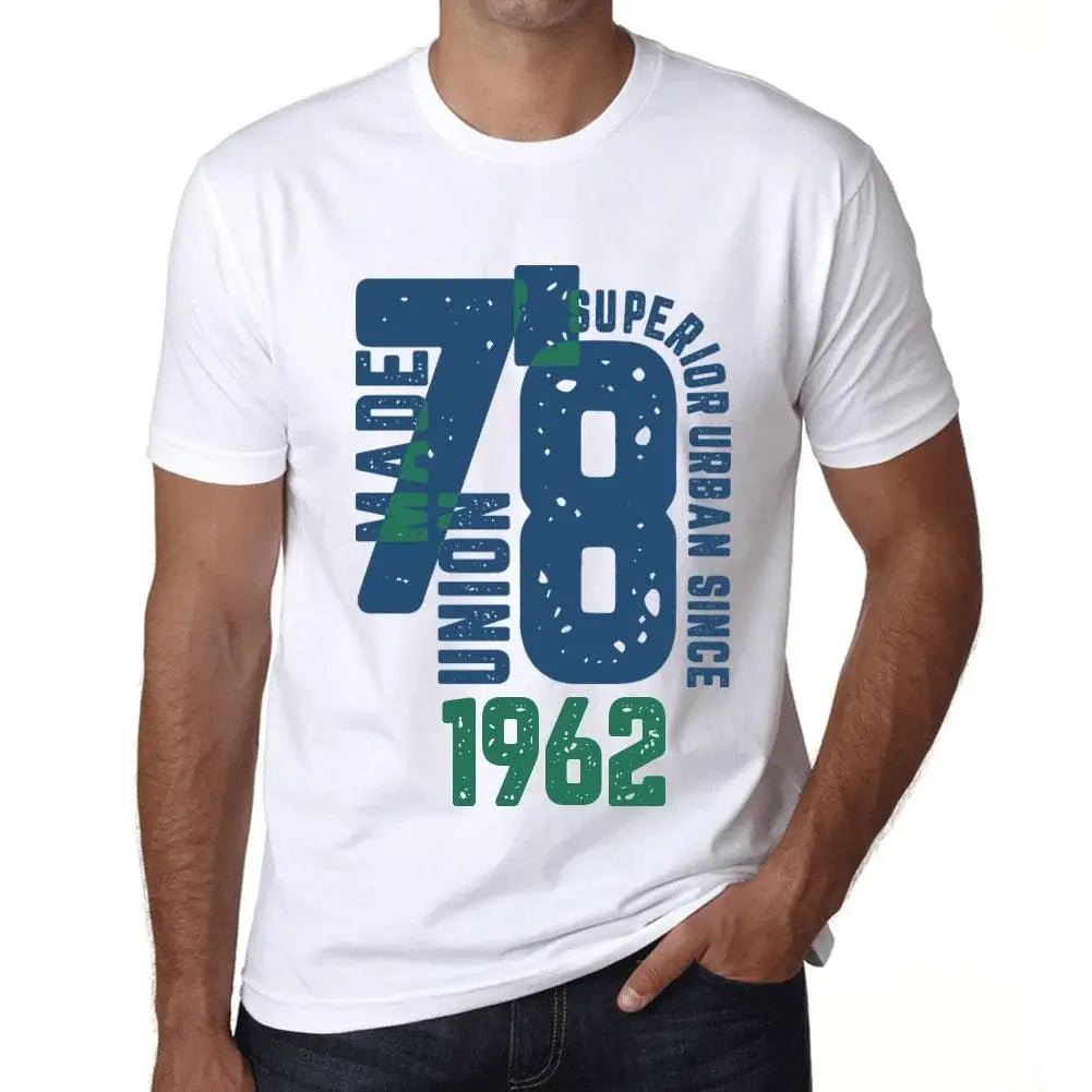 Men's Graphic T-Shirt Superior Urban Style Since 1962 62nd Birthday Anniversary 62 Year Old Gift 1962 Vintage Eco-Friendly Short Sleeve Novelty Tee