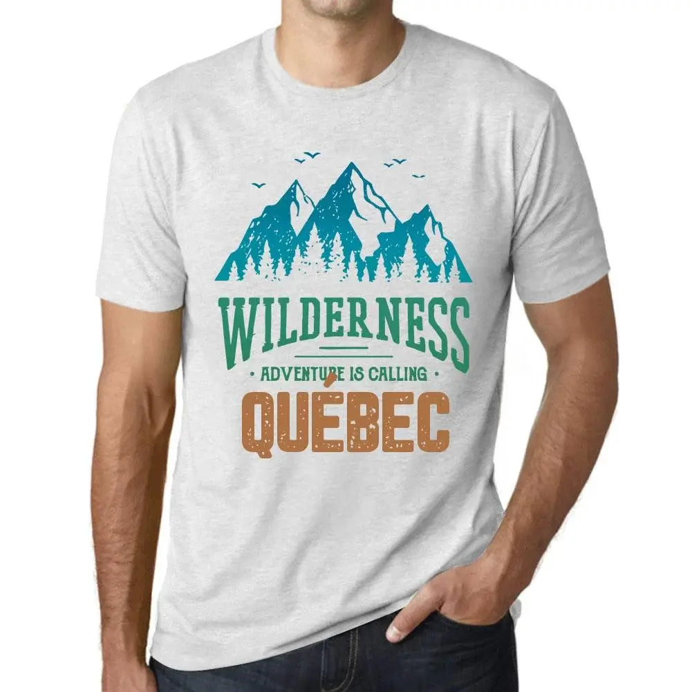 Men's Graphic T-Shirt Wilderness, Adventure Is Calling Québec Eco-Friendly Limited Edition Short Sleeve Tee-Shirt Vintage Birthday Gift Novelty