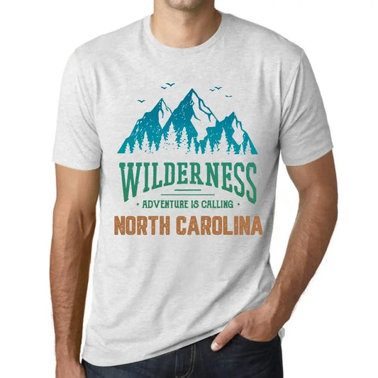 Men's Graphic T-Shirt Wilderness, Adventure Is Calling North Carolina Eco-Friendly Limited Edition Short Sleeve Tee-Shirt Vintage Birthday Gift Novelty