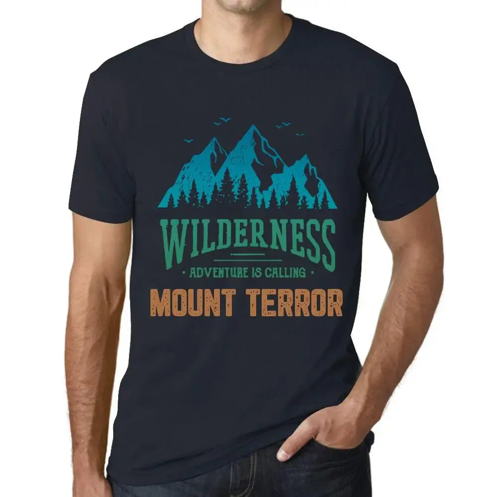 Men's Graphic T-Shirt Wilderness, Adventure Is Calling Mount Terror Eco-Friendly Limited Edition Short Sleeve Tee-Shirt Vintage Birthday Gift Novelty