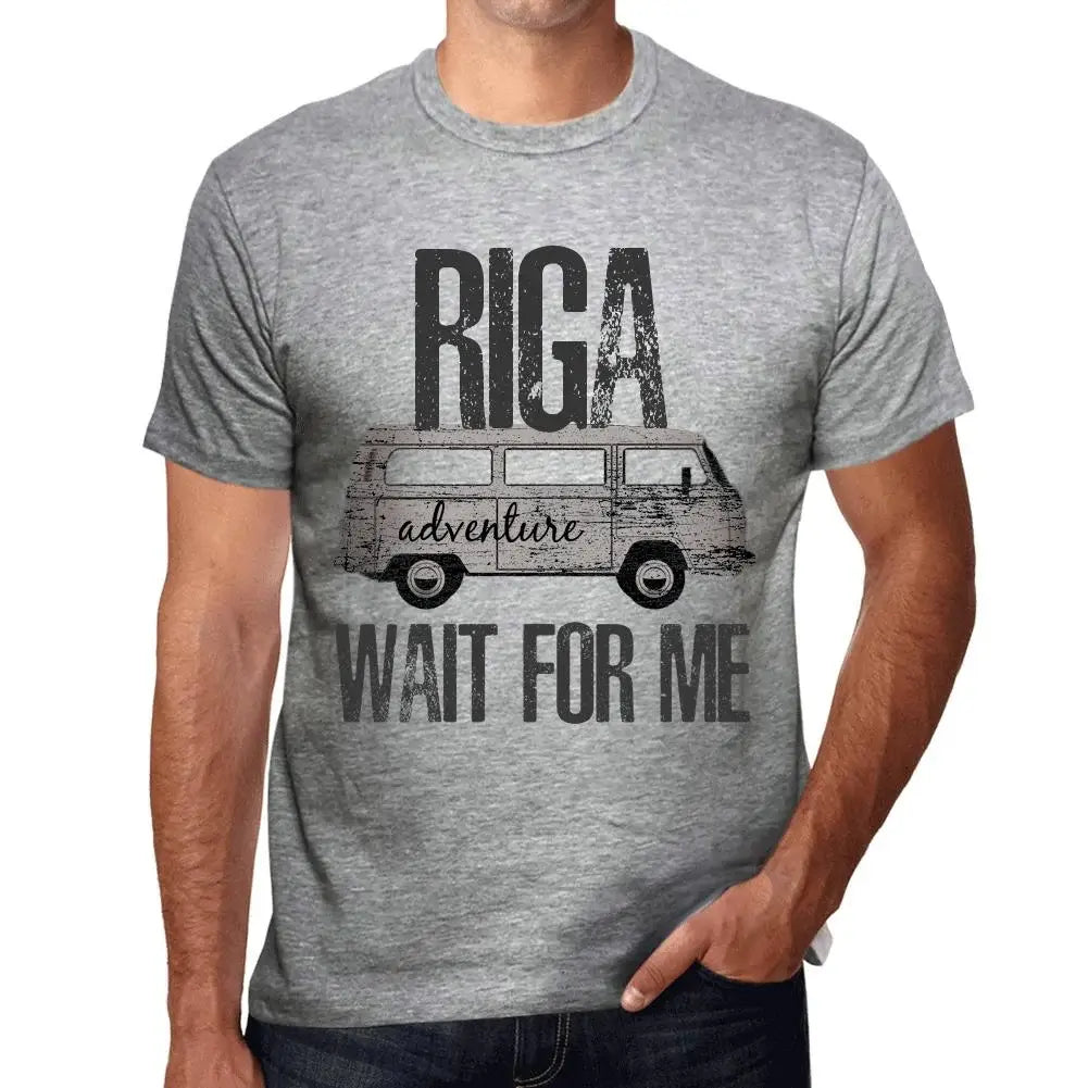 Men's Graphic T-Shirt Adventure Wait For Me In Riga Eco-Friendly Limited Edition Short Sleeve Tee-Shirt Vintage Birthday Gift Novelty