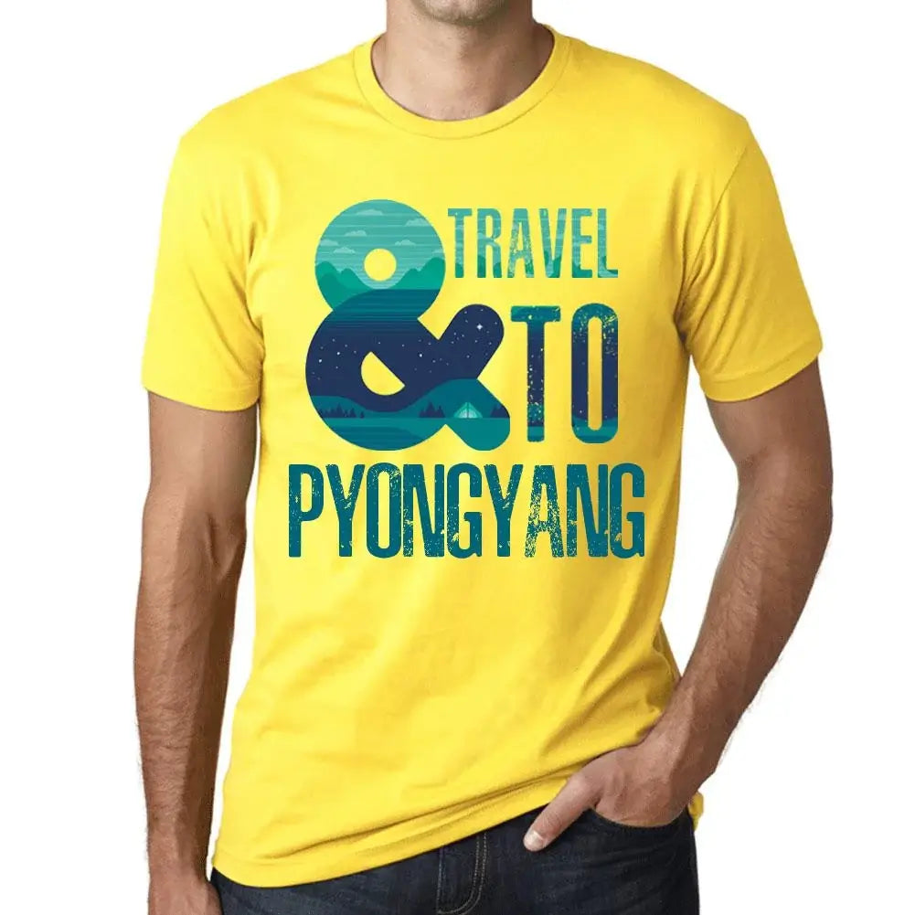 Men's Graphic T-Shirt And Travel To Pyongyang Eco-Friendly Limited Edition Short Sleeve Tee-Shirt Vintage Birthday Gift Novelty