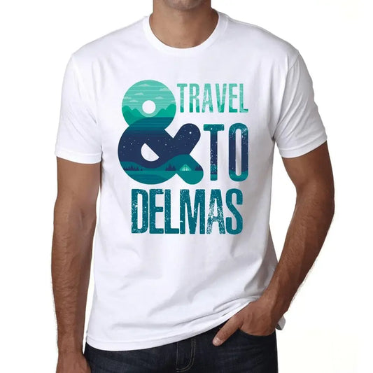 Men's Graphic T-Shirt And Travel To Delmas Eco-Friendly Limited Edition Short Sleeve Tee-Shirt Vintage Birthday Gift Novelty