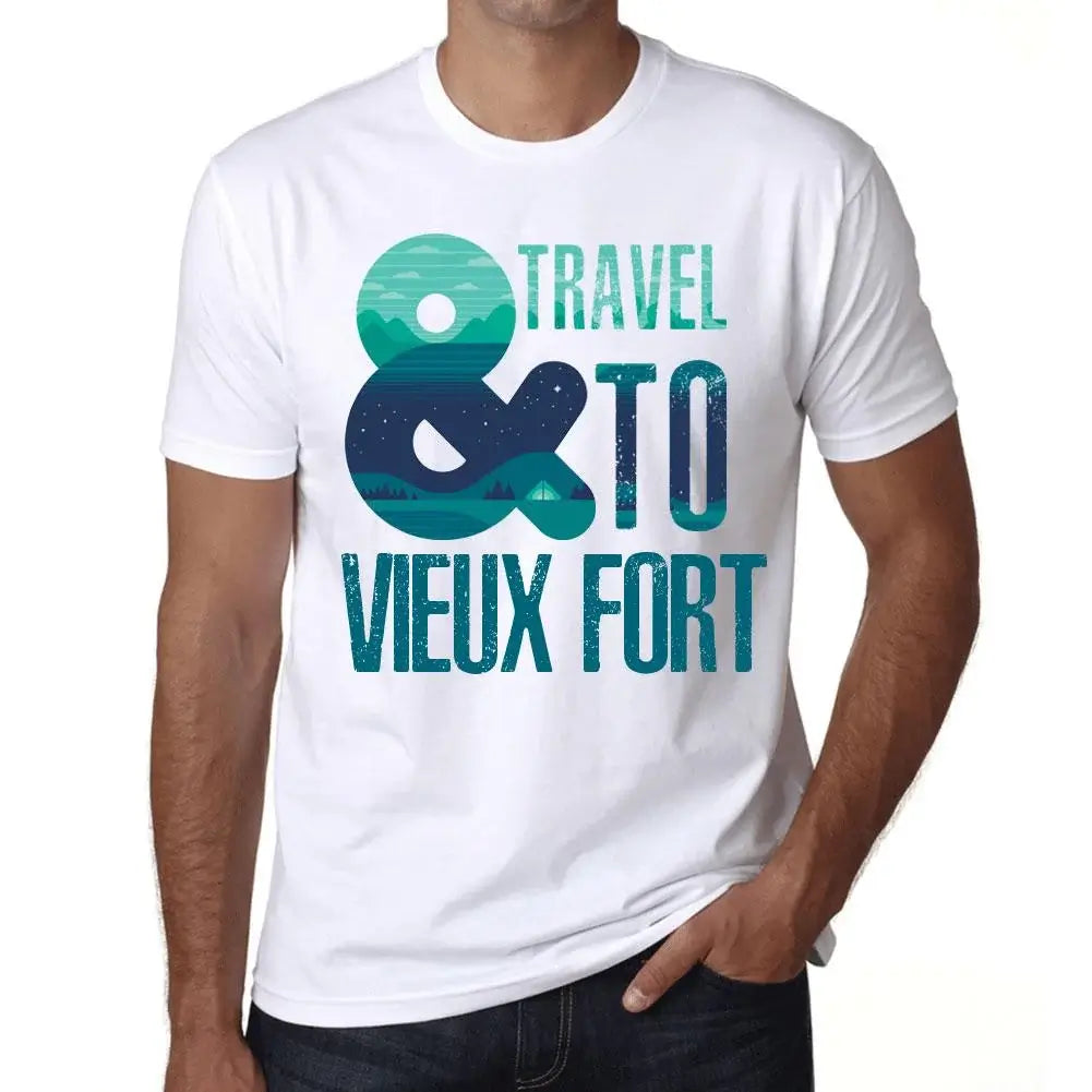 Men's Graphic T-Shirt And Travel To Vieux Fort Eco-Friendly Limited Edition Short Sleeve Tee-Shirt Vintage Birthday Gift Novelty