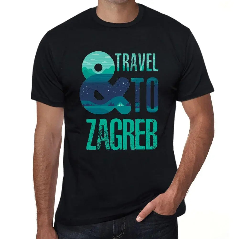 Men's Graphic T-Shirt And Travel To Zagreb Eco-Friendly Limited Edition Short Sleeve Tee-Shirt Vintage Birthday Gift Novelty