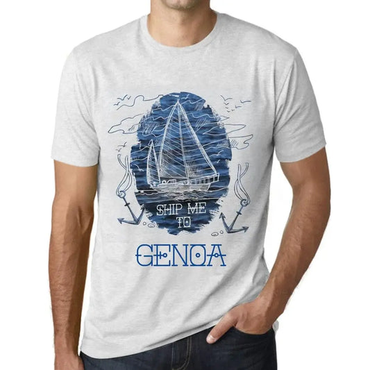Men's Graphic T-Shirt Ship Me To Genoa Eco-Friendly Limited Edition Short Sleeve Tee-Shirt Vintage Birthday Gift Novelty
