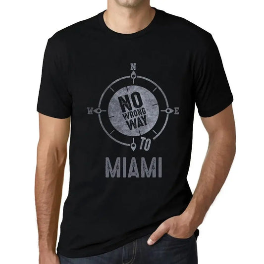 Men's Graphic T-Shirt No Wrong Way To Miami Eco-Friendly Limited Edition Short Sleeve Tee-Shirt Vintage Birthday Gift Novelty