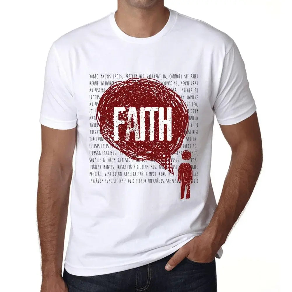 Men's Graphic T-Shirt Thoughts Faith Eco-Friendly Limited Edition Short Sleeve Tee-Shirt Vintage Birthday Gift Novelty