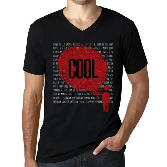Men's Graphic T-Shirt V Neck Thoughts Cool Eco-Friendly Limited Edition Short Sleeve Tee-Shirt Vintage Birthday Gift Novelty