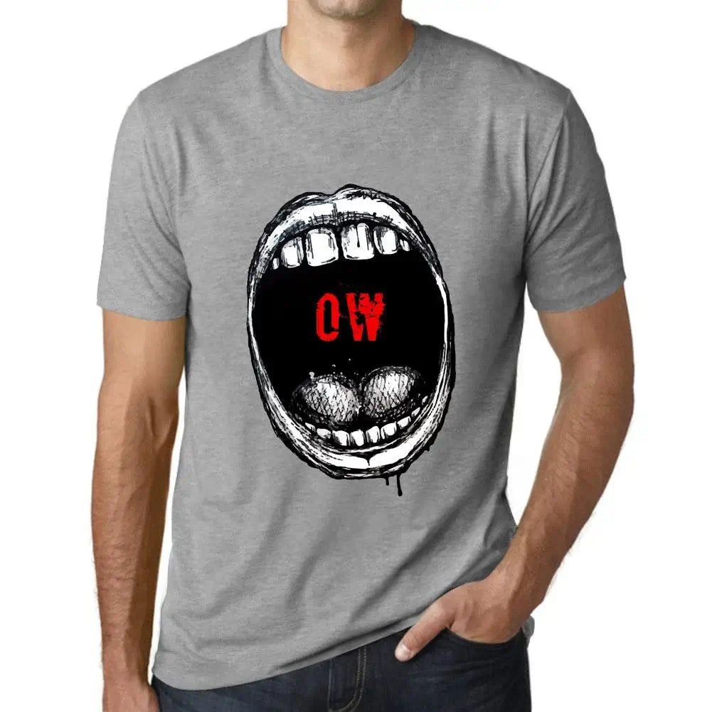 Men's Graphic T-Shirt Mouth Expressions Ow Eco-Friendly Limited Edition Short Sleeve Tee-Shirt Vintage Birthday Gift Novelty