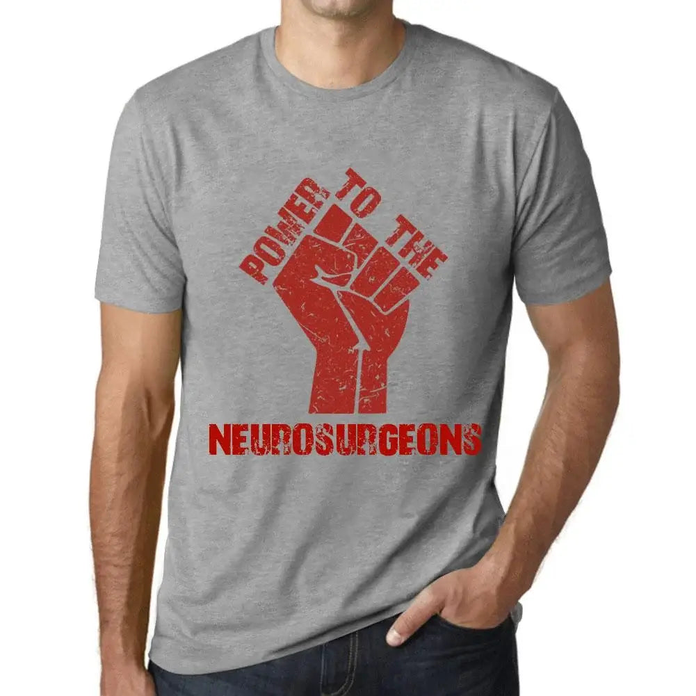 Men's Graphic T-Shirt Power To The Neurosurgeons Eco-Friendly Limited Edition Short Sleeve Tee-Shirt Vintage Birthday Gift Novelty