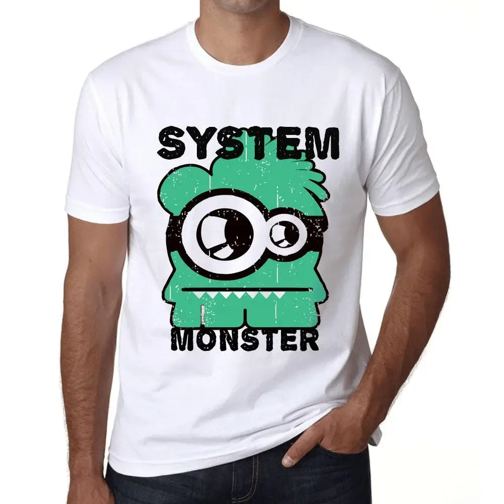 Men's Graphic T-Shirt System Monster Eco-Friendly Limited Edition Short Sleeve Tee-Shirt Vintage Birthday Gift Novelty