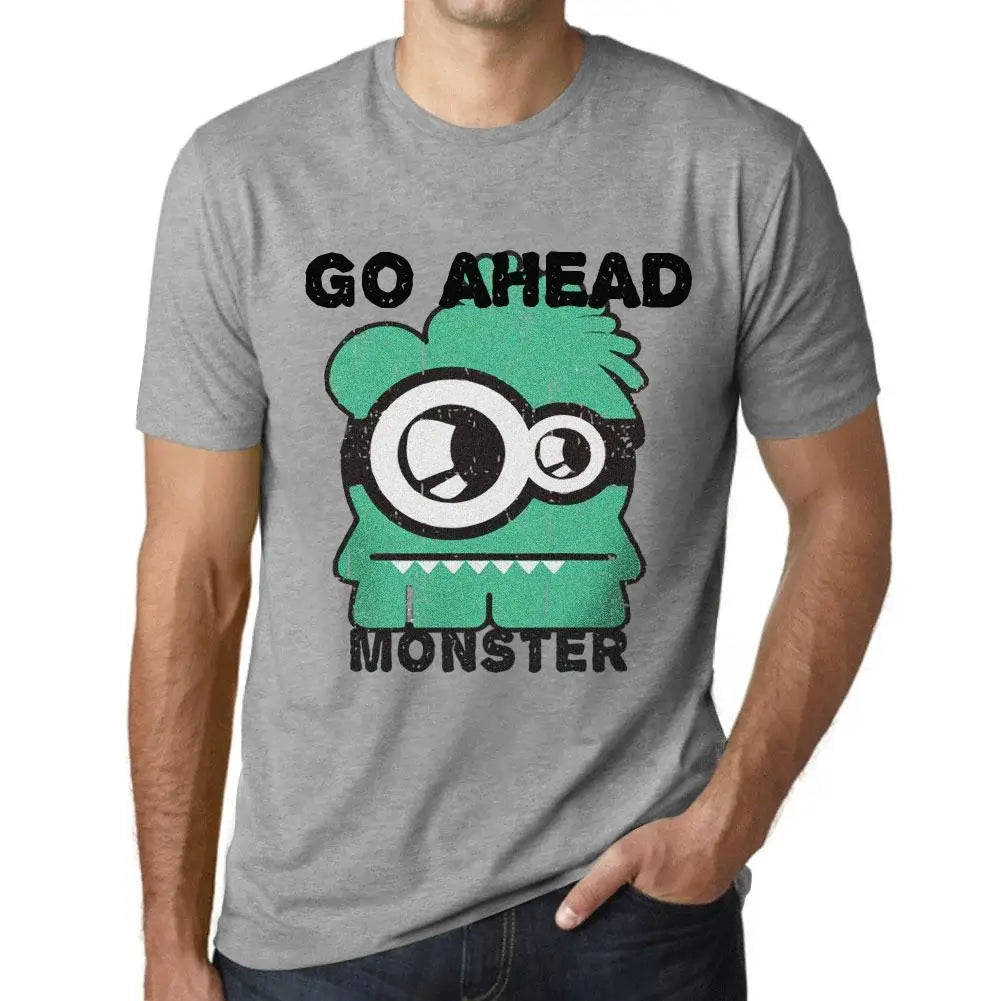 Men's Graphic T-Shirt Go Ahead Monster Eco-Friendly Limited Edition Short Sleeve Tee-Shirt Vintage Birthday Gift Novelty