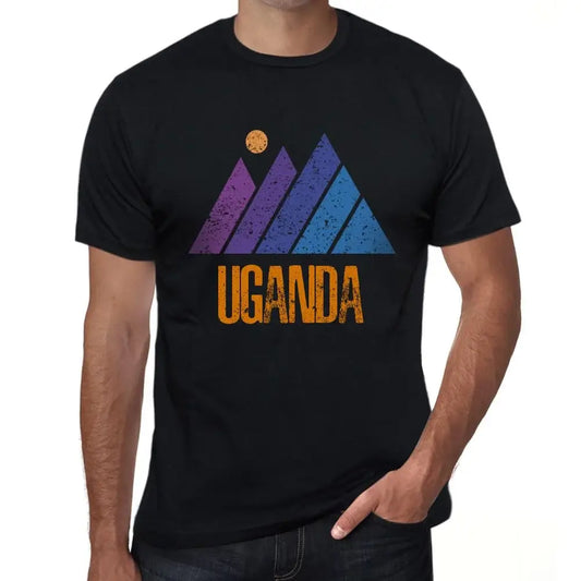 Men's Graphic T-Shirt Mountain Uganda Eco-Friendly Limited Edition Short Sleeve Tee-Shirt Vintage Birthday Gift Novelty