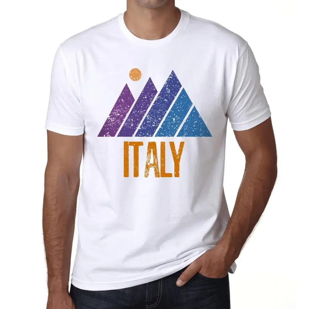 Men's Graphic T-Shirt Mountain Italy Eco-Friendly Limited Edition Short Sleeve Tee-Shirt Vintage Birthday Gift Novelty