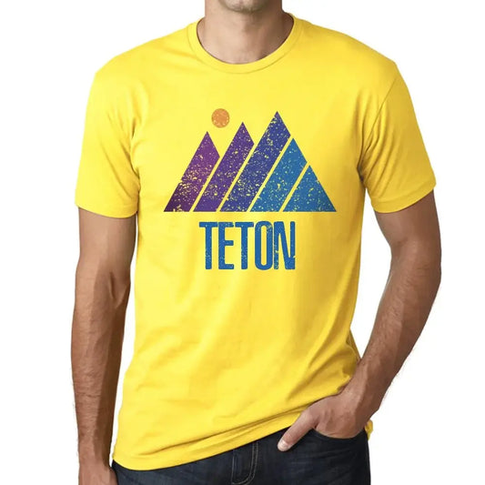 Men's Graphic T-Shirt Mountain Teton Eco-Friendly Limited Edition Short Sleeve Tee-Shirt Vintage Birthday Gift Novelty