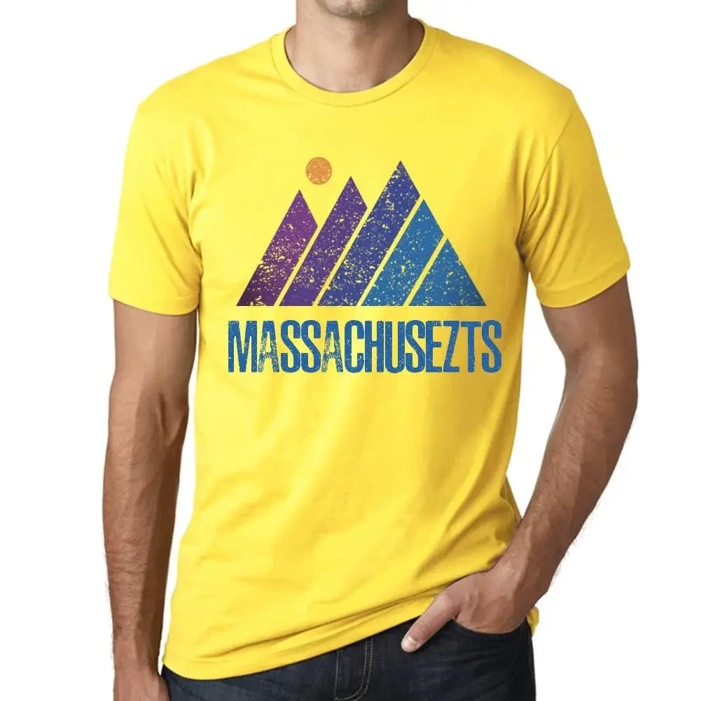 Men's Graphic T-Shirt Mountain Massachusetts Eco-Friendly Limited Edition Short Sleeve Tee-Shirt Vintage Birthday Gift Novelty