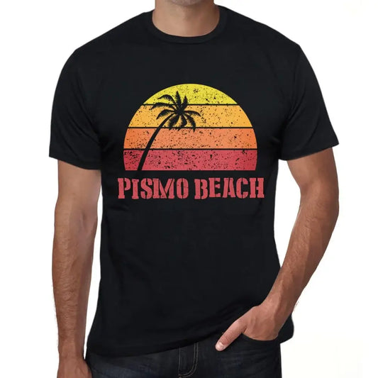 Men's Graphic T-Shirt Palm, Beach, Sunset In Pismo Beach Eco-Friendly Limited Edition Short Sleeve Tee-Shirt Vintage Birthday Gift Novelty