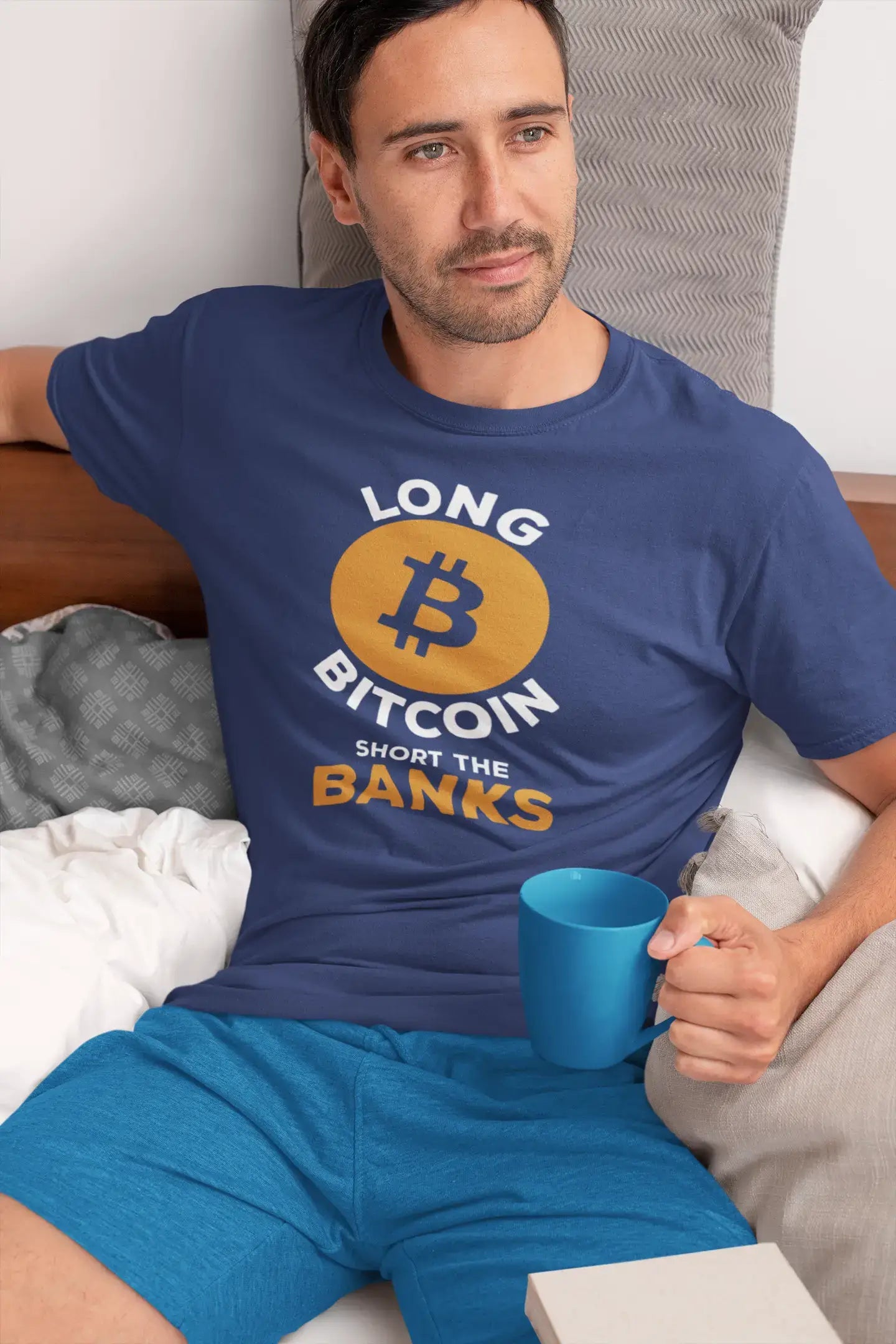 Ultrabasic® Homme T-Shirt Graphique Bitcoin Short The Bankers BTC HODL Idée Cadeau Tee Crypto Traders