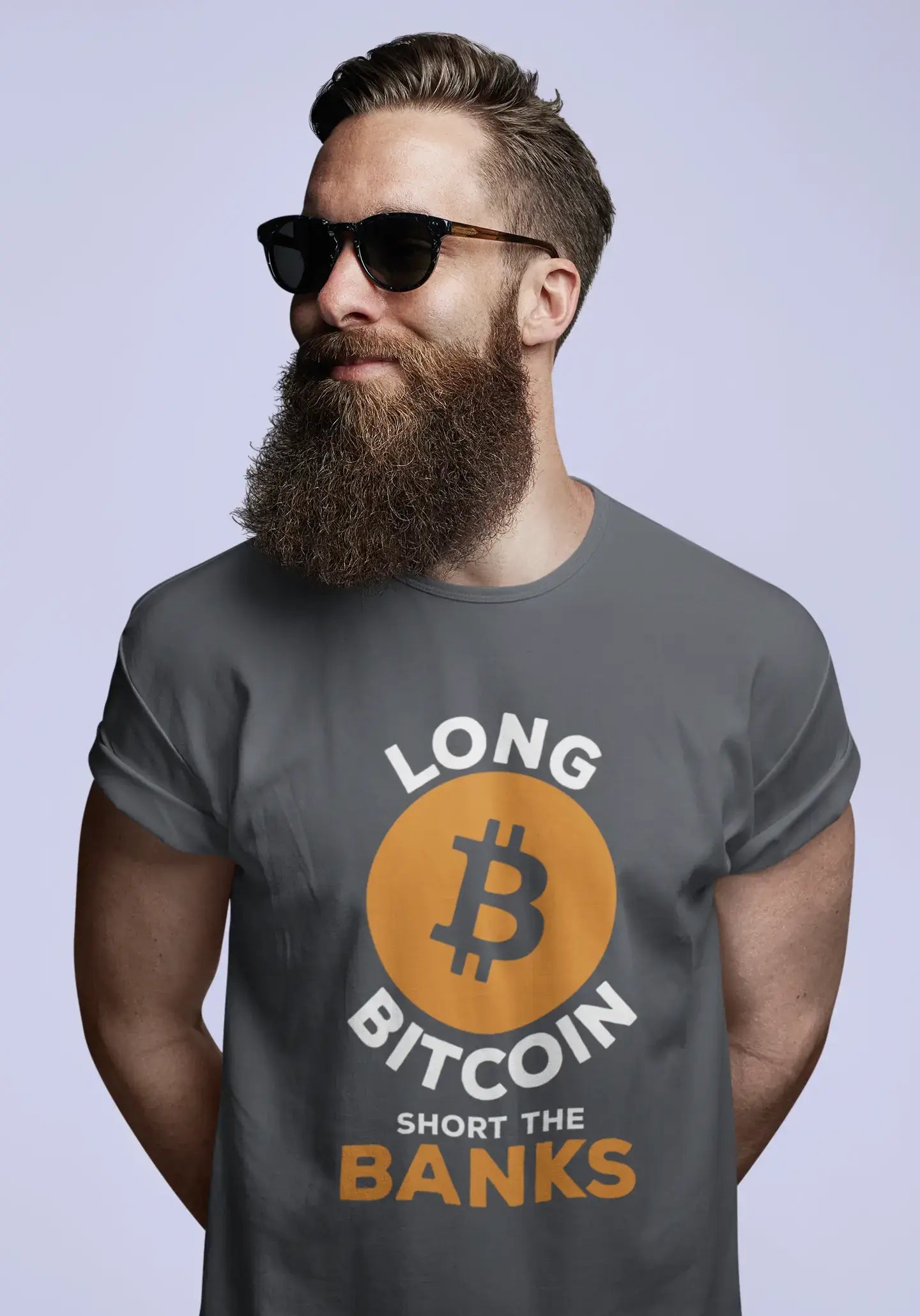 Ultrabasic® Homme T-Shirt Graphique Bitcoin Short The Bankers BTC HODL Idée Cadeau Tee Crypto Traders