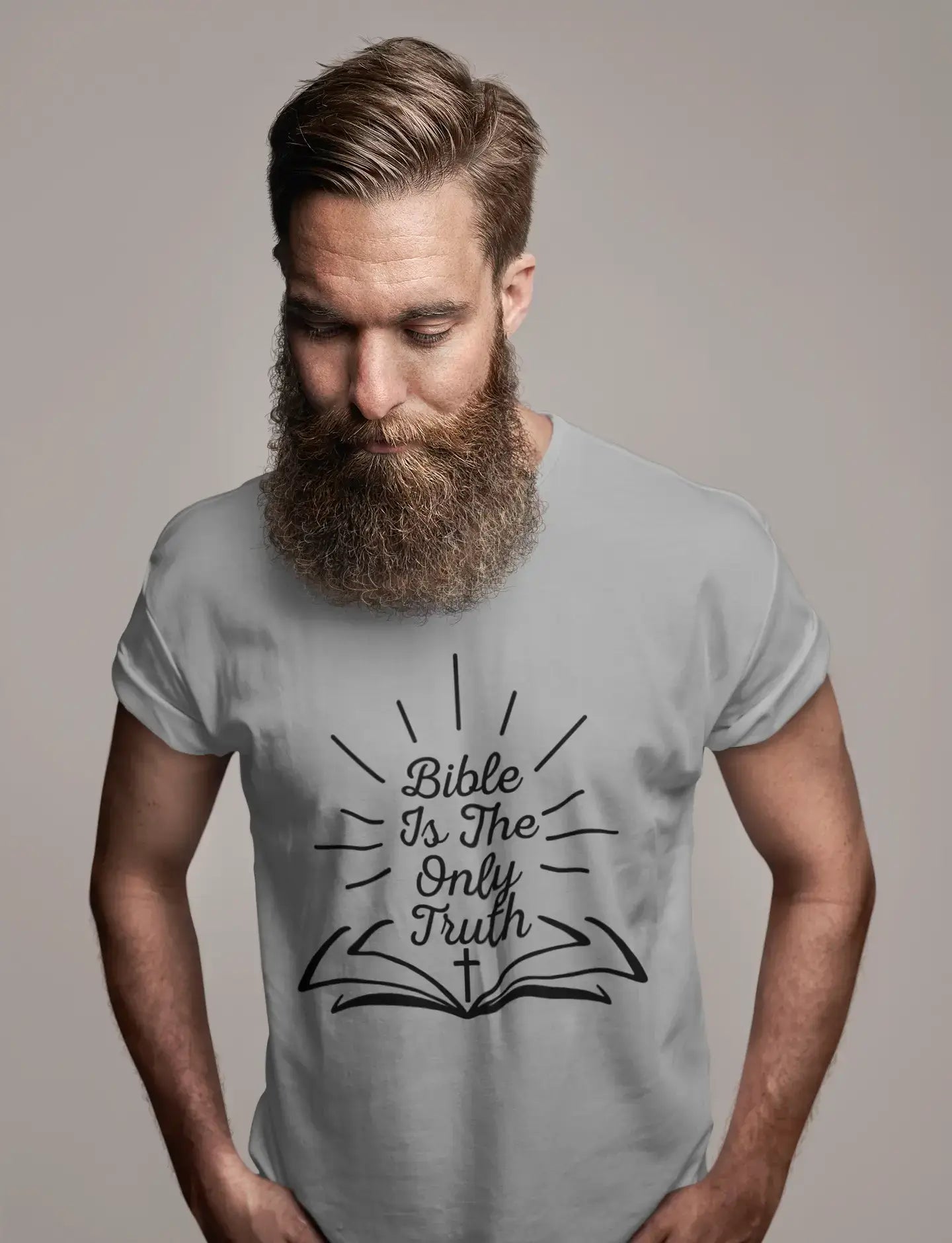 ULTRABASIC Men's T-Shirt Bible is the Only Truth - Bible Religious Shirt