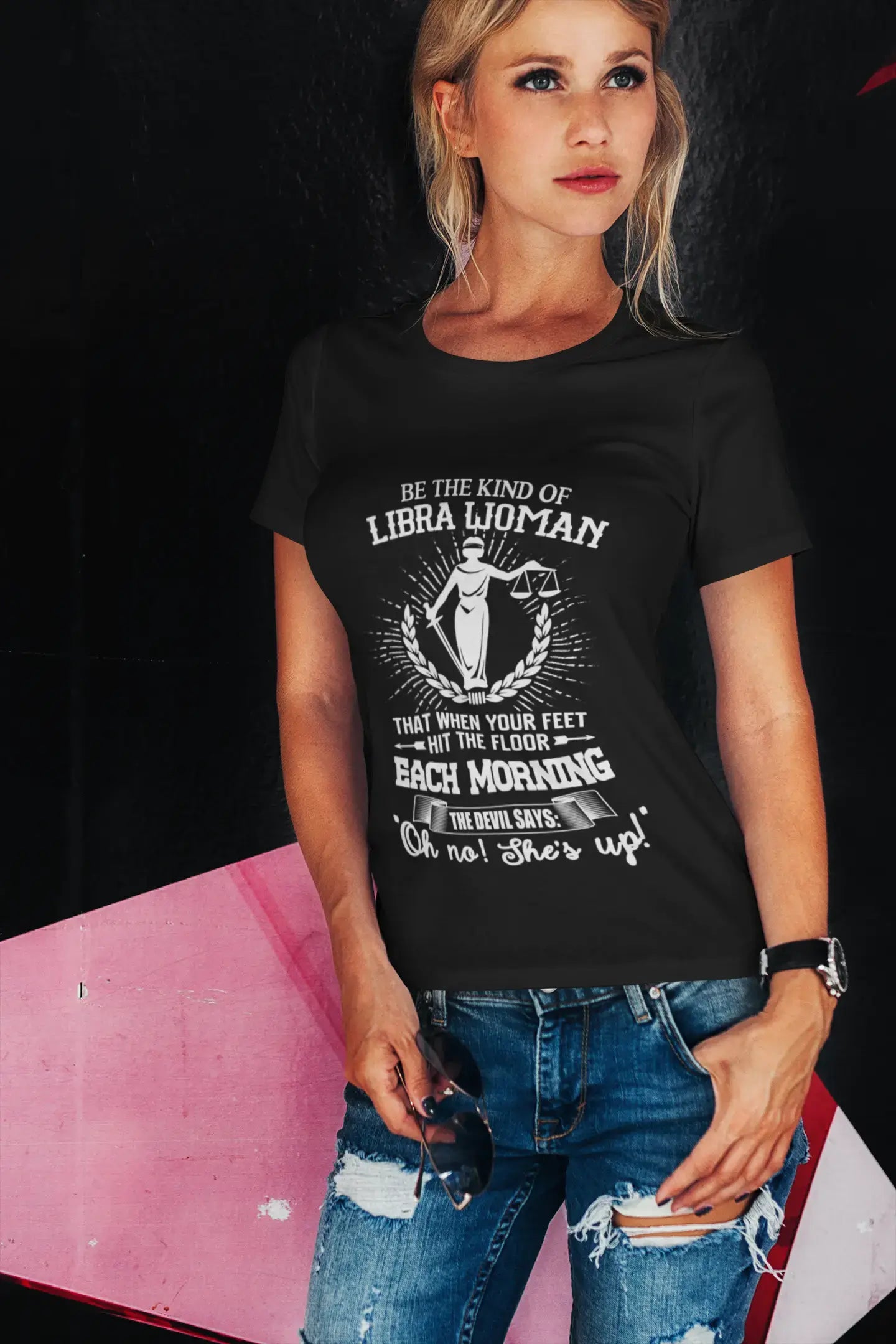 ULTRABASIC Women's Organic T-Shirt Be the Kind of Libra Woman - Funny Birthday Shirt