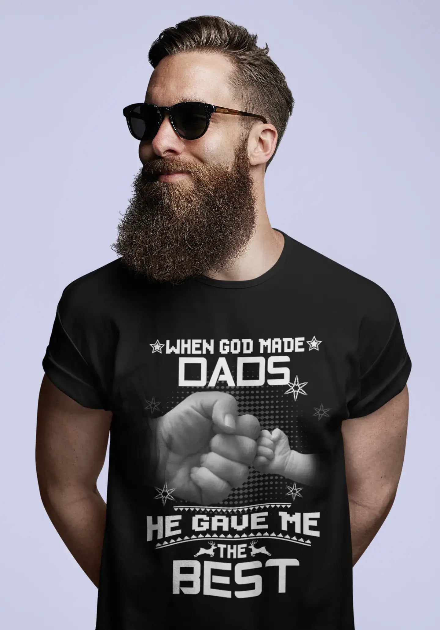 ULTRABASIC Men's Graphic T-Shirt When God Made Dads - Father's Day