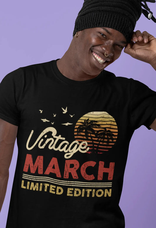 ULTRABASIC Men's T-Shirt Vintage March - Birthday Gift Tee Shirt