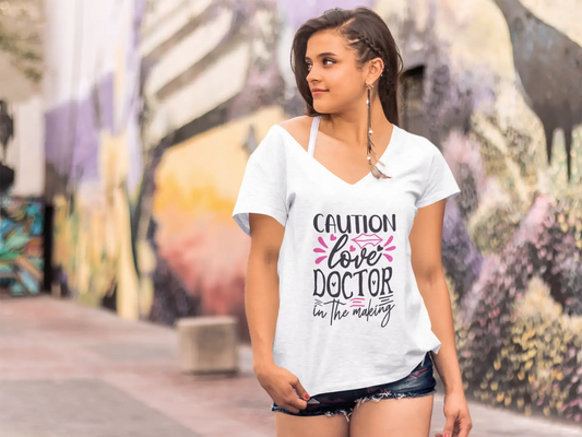 ULTRABASIC Women's T-Shirt Caution Love Doctor in the Making Tee Shirt Tops