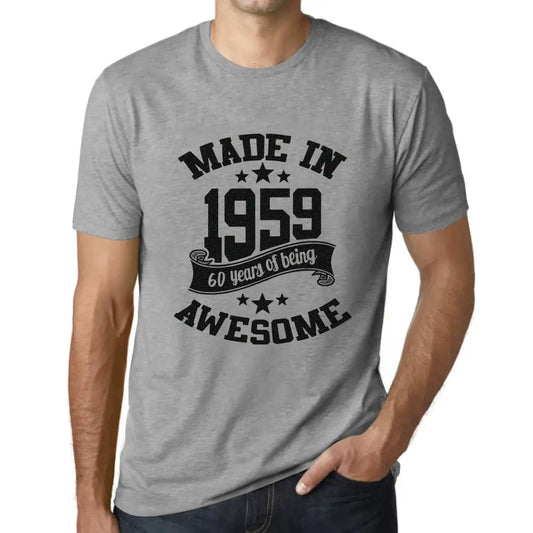 Men's Graphic T-Shirt Made in 1959 65th Birthday Anniversary 65 Year Old Gift 1959 Vintage Eco-Friendly Short Sleeve Novelty Tee